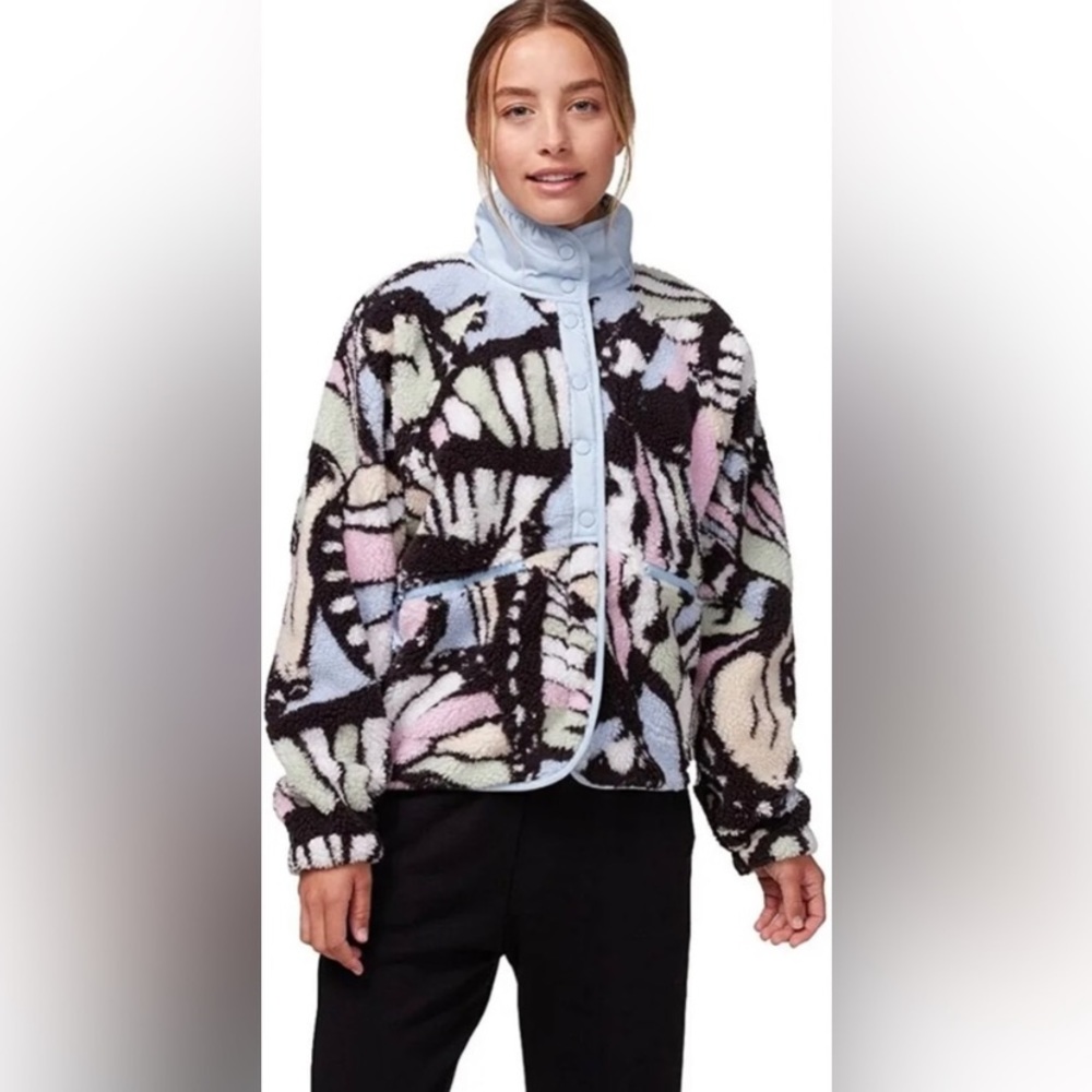 Free People Rocky Ridge Butterfly Print Jacket size L